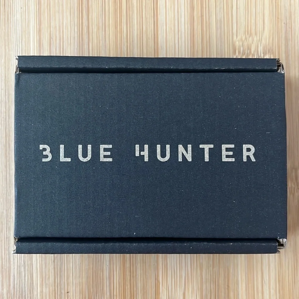 Brand New Blue Hunter Pop Up Slim Metal Card Holder Wallet RFID Case Minimalist